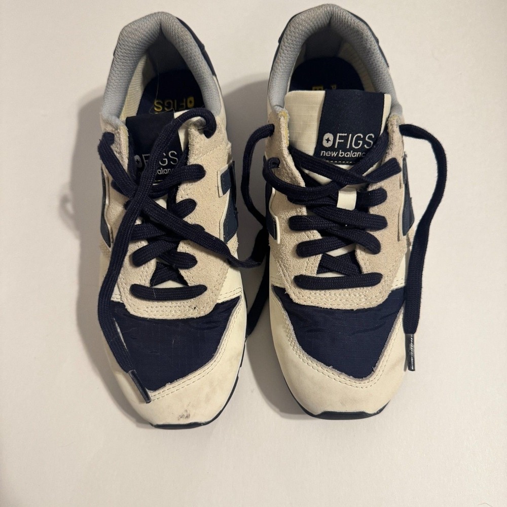 New Balance FIGS 996 Collaboration 4.5 Cream Navy Mens Sneakers CM996CR2